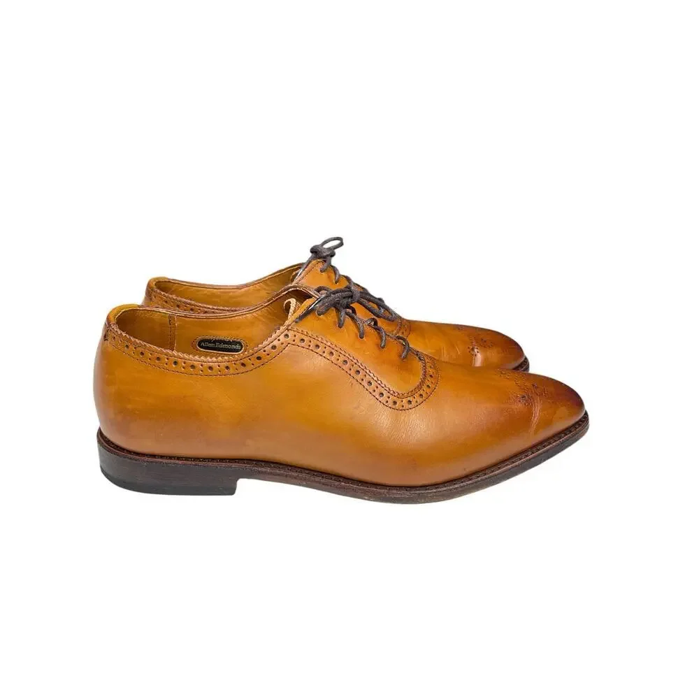 Allen Edmonds Mens Cornwallis walnut brown leather oxford dress shoes size 10.5